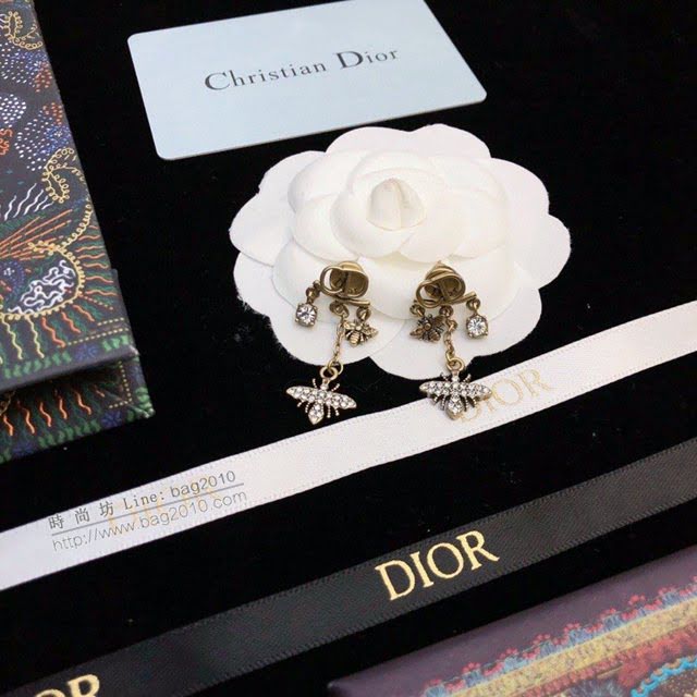 Dior飾品 迪奧經典熱銷款金色復古蝴蝶JADIOR耳釘耳環  zgd1479